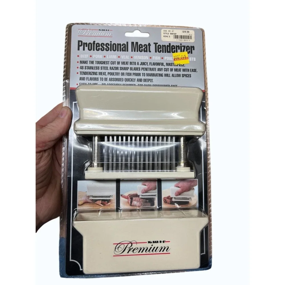 Premium Professional Meat Tenderize 48 Stainless Steel Blades & Protective Cover